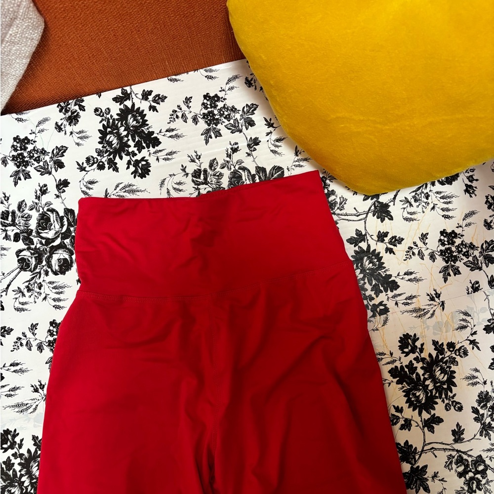 Bold Red High-Waisted Leggings